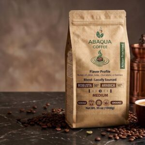 Roasted Coffee Whole Beans, Robusta 60% and Arabica 40%. Blended 1000 G