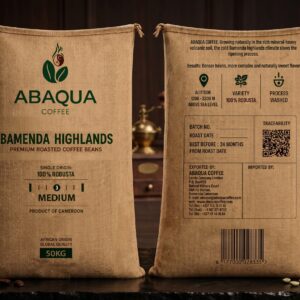Roasted Coffee  Whole Beans, Robusta 100%.  Single Origin 50 Kg