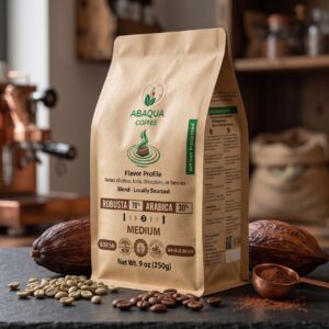 Roasted Coffee Whole Beans, Robusta 70% and Arabica 30%. Blended 250 G