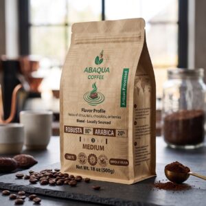Roasted Coffee Whole Beans, Robusta 80% and Arabica 20%. Blended 500 G