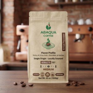 Roasted Coffee Whole Beans, Robusta 100%.  Single Origin 1000 G